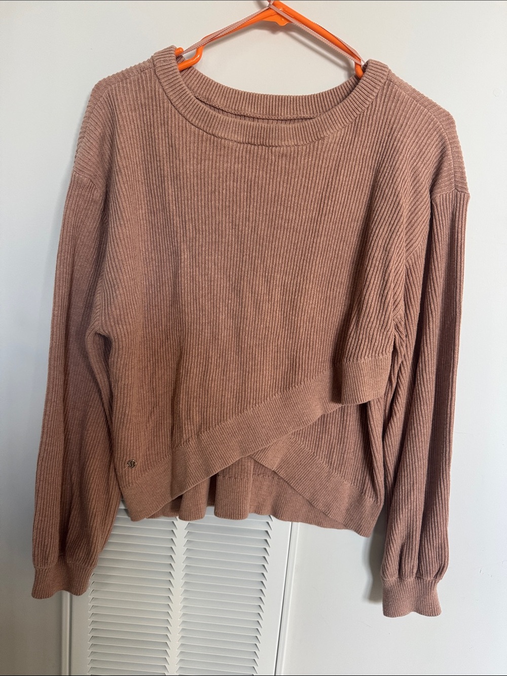 lululemon athletica Ribbed Crewneck Sweater in Dusty Rose